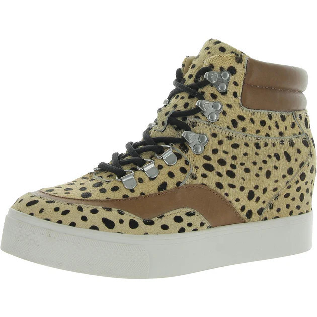 WEBER Womens Leather Calf Hair Casual And Fashion Sneakers | Shop Simon