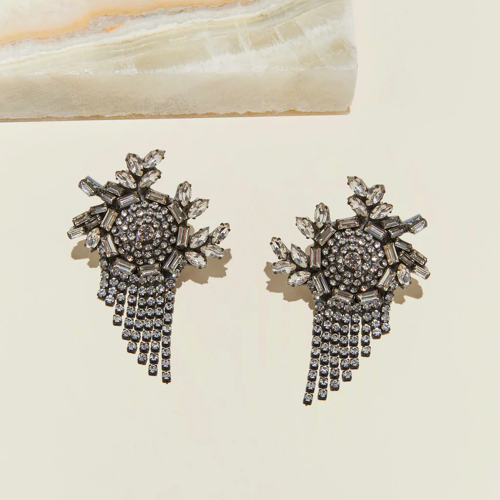 Nadya Petite Earrings Crystal | Mignonne Gavigan