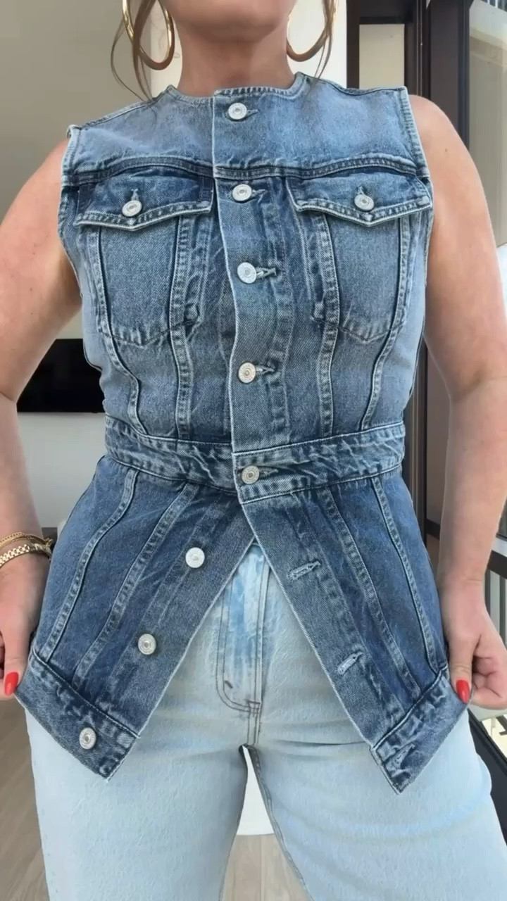 Spring 
Denim outfit 
Jeans
Denim
Vest

#LTKActive #LTKSeasonal #LTKootd