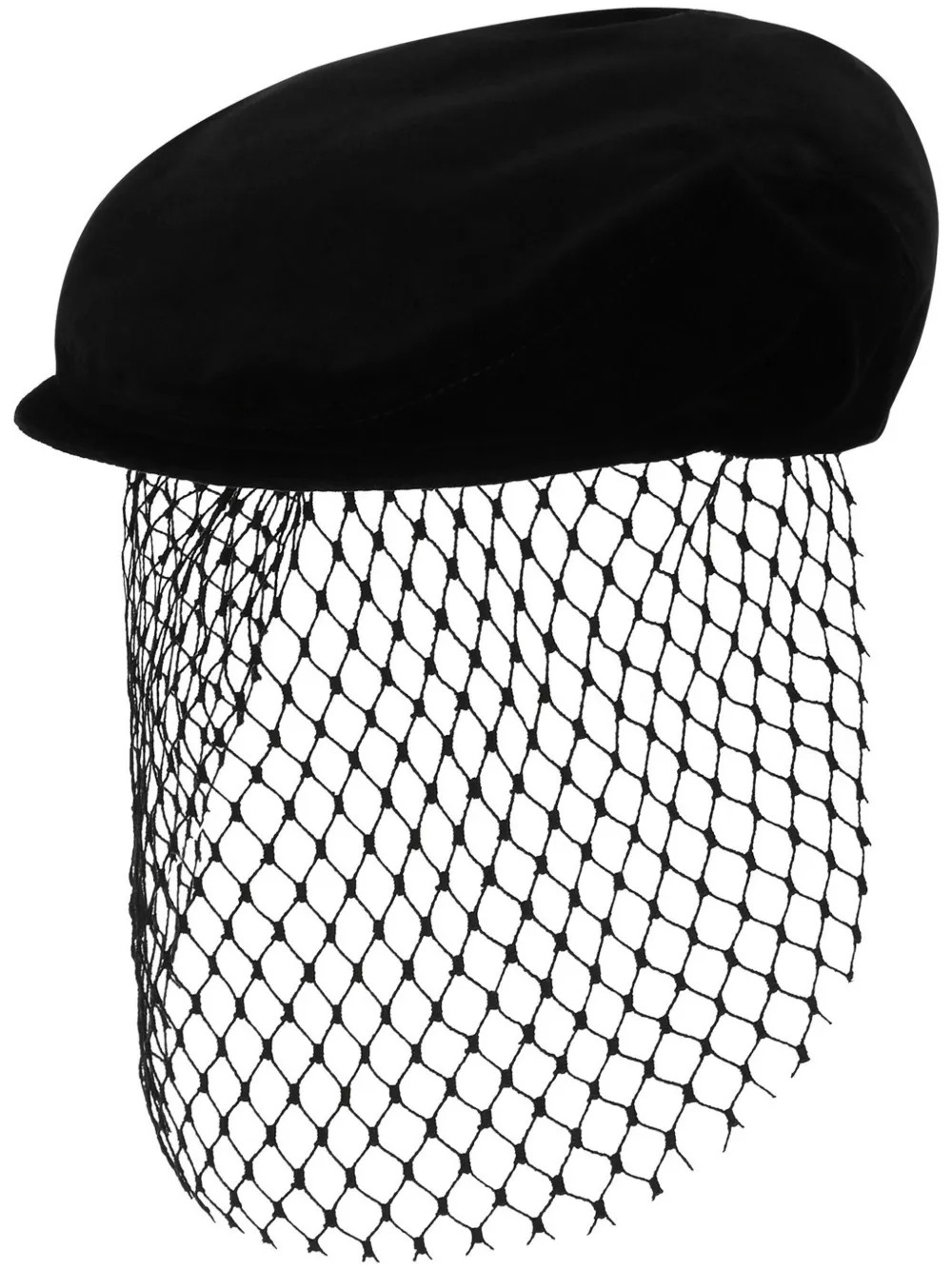 Dolce & Gabbana Veil Velvet Hat | Black | FARFETCH | Farfetch Global