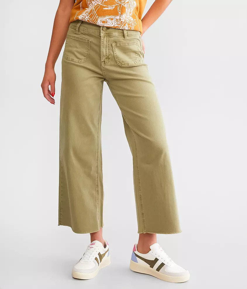 Mica Denim Cropped Wide Leg Stretch Pant | Buckle