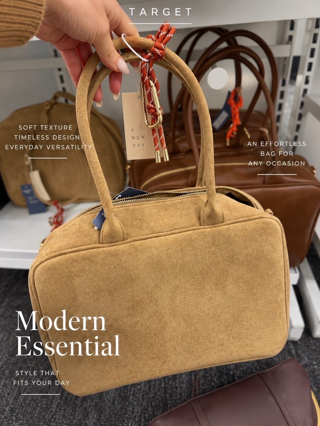 This tan suede bag is giving quiet luxury on a budget. Literally the perfect neutral to elevate any everyday outfit 😍

#LTKgrwm #LTKootd #LTKU