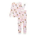 Wonder Nation Girls Halloween Tight Fit Long Sleeve Top and Pant 2 Piece Pajama Set, Sizes 4-10 | Walmart (US)