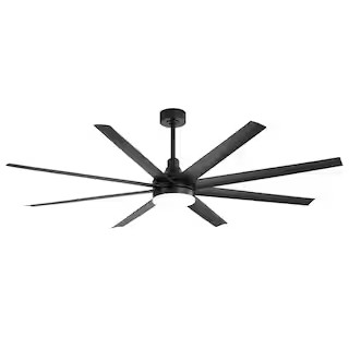 Breezary Archer 72 in. Integrated LED Indoor Black Ceiling Fans with Light and Remote Control Inc... | The Home Depot