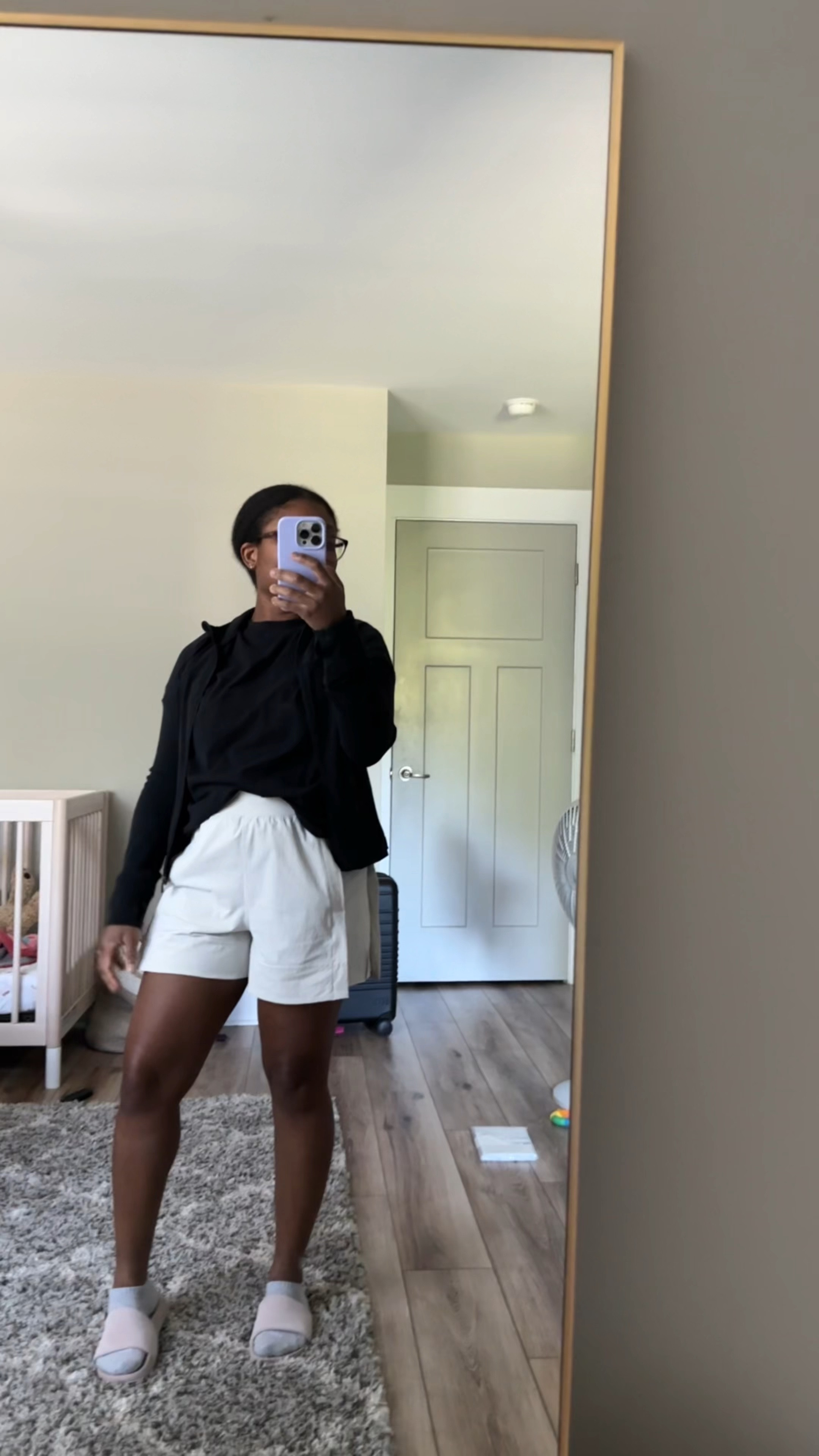 Outfit of the day running errands with the kiddos. My goal is to help moms feel cute & confident in the clothes they wear✨

Define jacket- size 8
Black t shirt- size small
Lululemon shorts- size small 
New balance sneakers- size 8.5

#LTKFind #LTKSeasonal #LTKstyletip