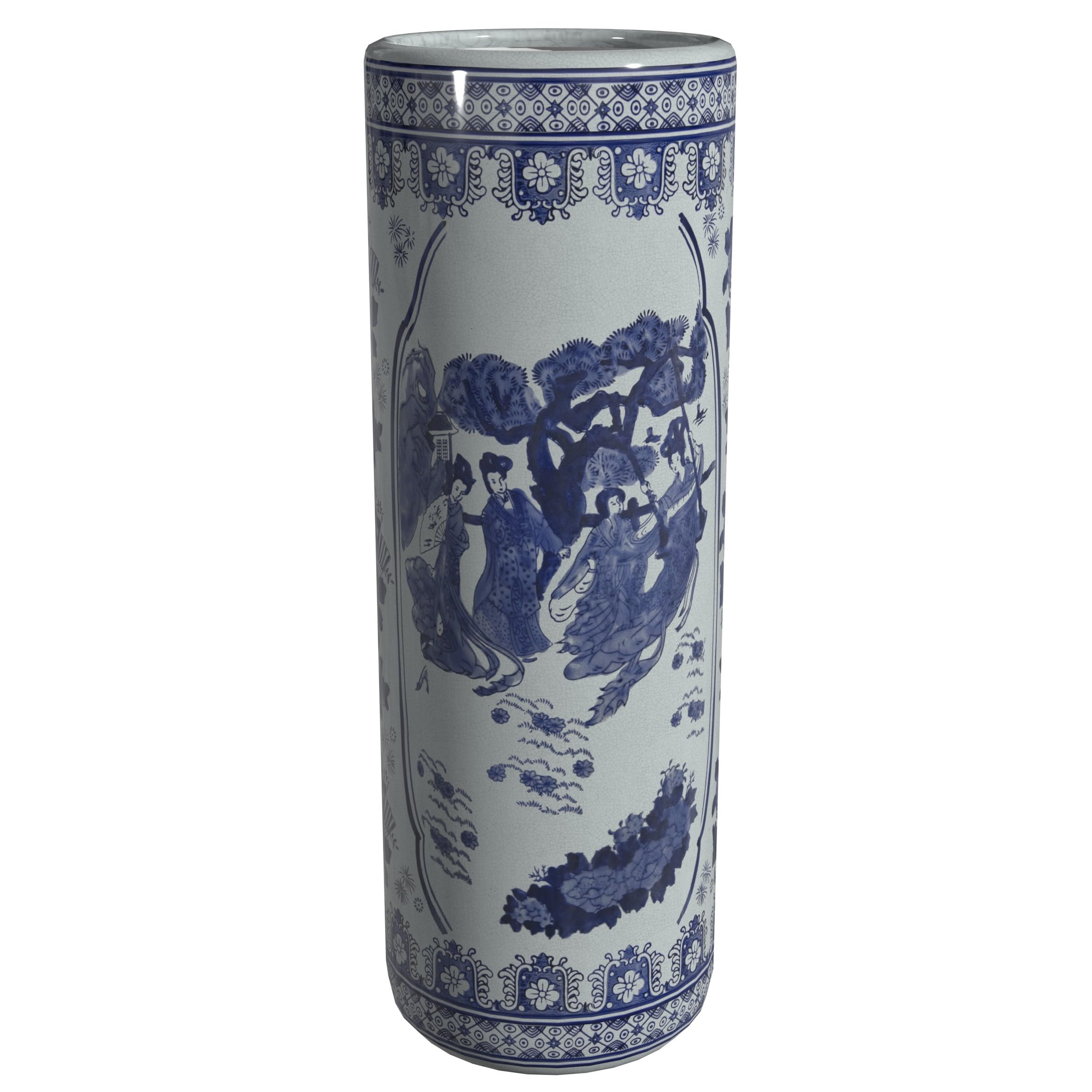 Red Lantern 24" Ladies Blue & White Porcelain Umbrella Stand | Amazon (US)