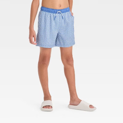 Boys' Shark Fin Swim Trunks - art class™ Blue | Target