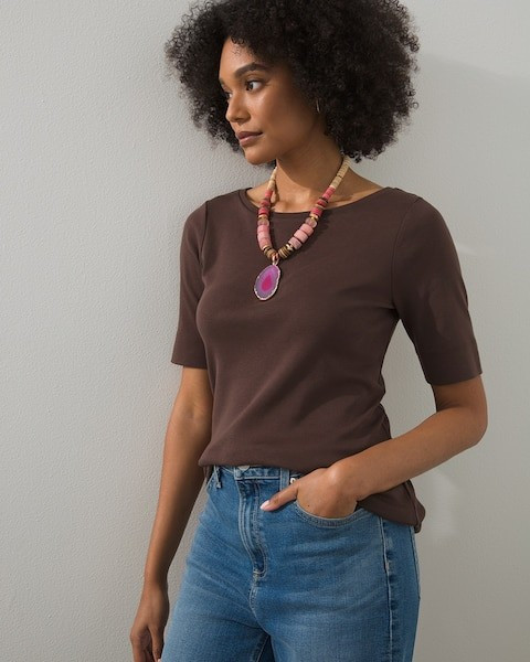 Pima Everyday Elbow Tee | Chico's