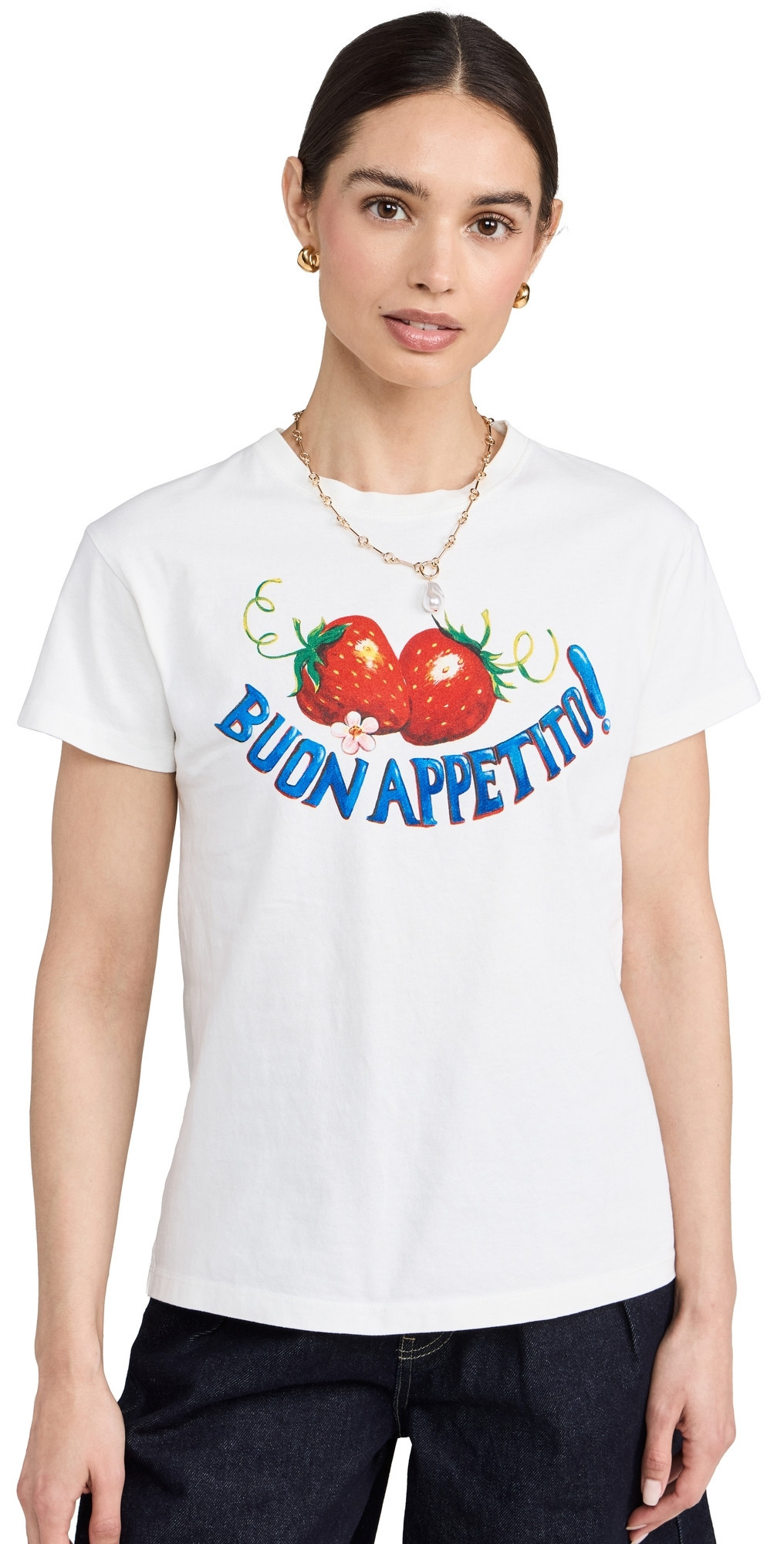 Damson Madder Buon Appetito Shrunken Tee Off White 6 | Shopbop