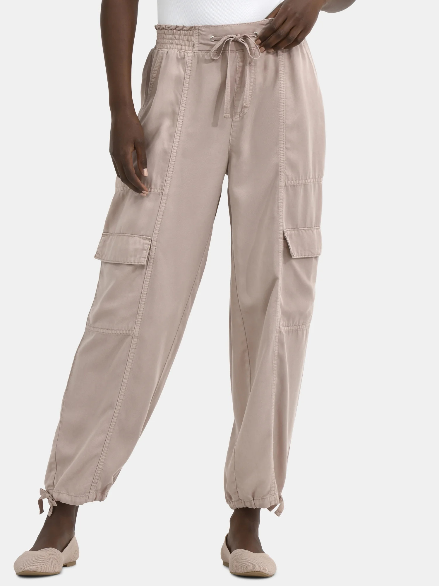 Time and Tru Women's High Rise Jogger Pants, 28" Inseam, Sizes XS-XXXL | Walmart (US)