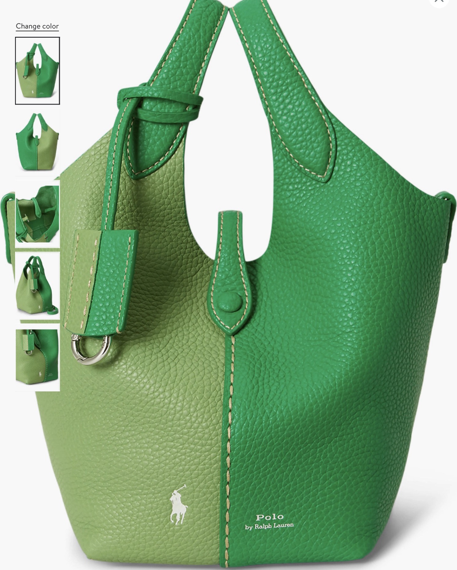 How cute are these bucket bags from Polo by Ralph Lauren. Adding a pop of color with these playful mini bags never look so chic. Available in Many Colors 
