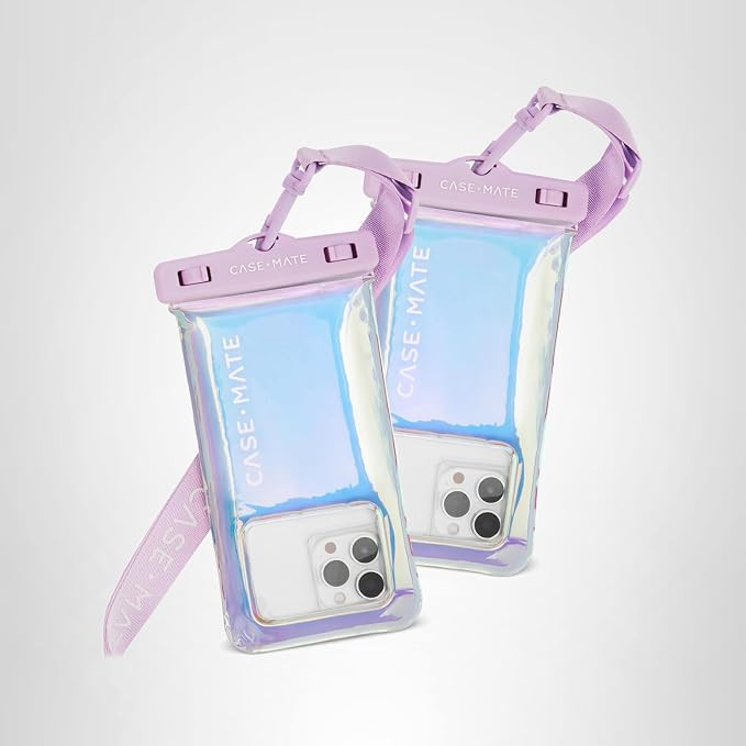 Case-Mate 2 Pack Soap Bubble IP68 Waterproof Phone Pouch - Floating Waterproof Phone Case w/Cross... | Amazon (US)