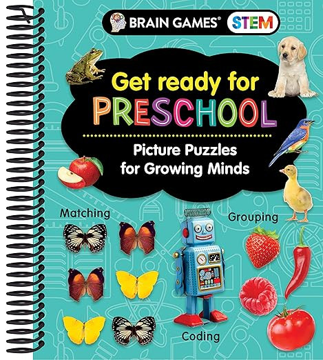Brain Games STEM - Get Ready for Preschool: Picture Puzzles for Growing Minds (Workbook)      Spi... | Amazon (US)