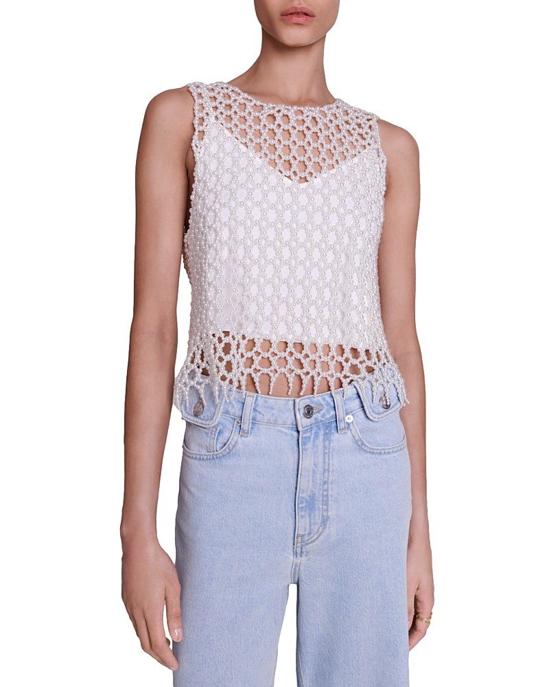 Maje Liperle Beaded Top | Bloomingdale's (US)