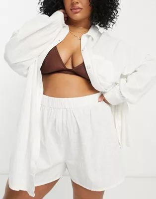 ASOS DESIGN Curve oversized natural beach in white - part of a set | ASOS (Global)