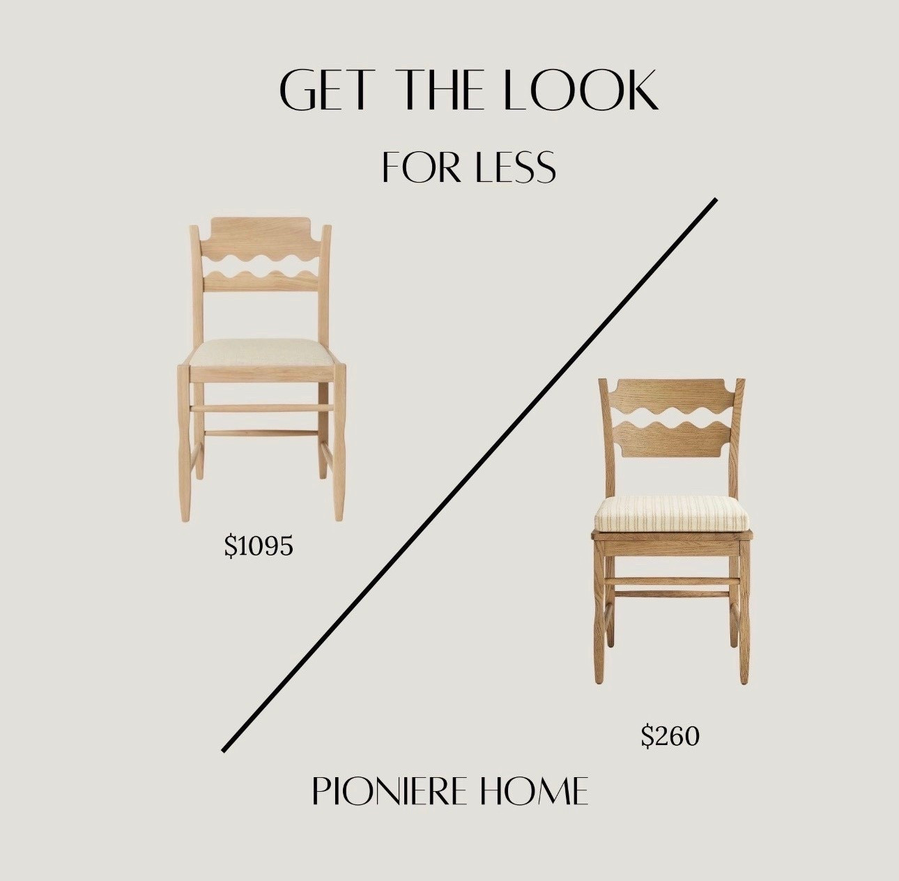 Get the look for less oak and upholstered dining chair. Dining chair dupe, wood dining chair, designer look for less, hati home, Amber Lewis style for less #furnituredupe


#LTKSeasonal #LTKHome