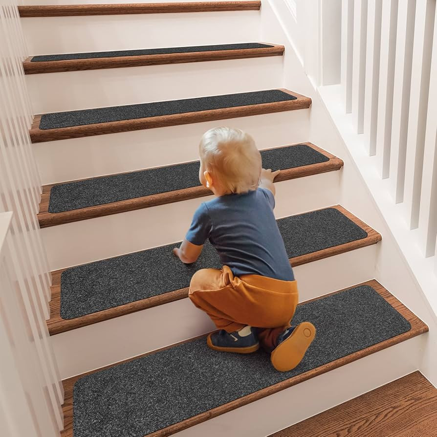 ToStair Non-Slip Stair Treads for Wooden Steps,8" X 30"(15-Pack) Anti Slip Indoor Staircase Carpe... | Amazon (US)