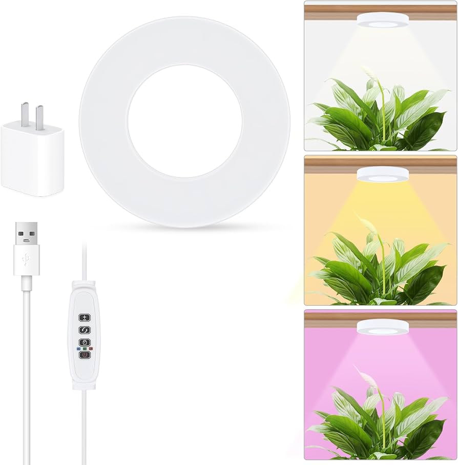 48 LED Grow Lights for Indoor Plants Full Spectrum 5000K, Upgraded 3 Lighting Modes, Plant Light ... | Amazon (US)