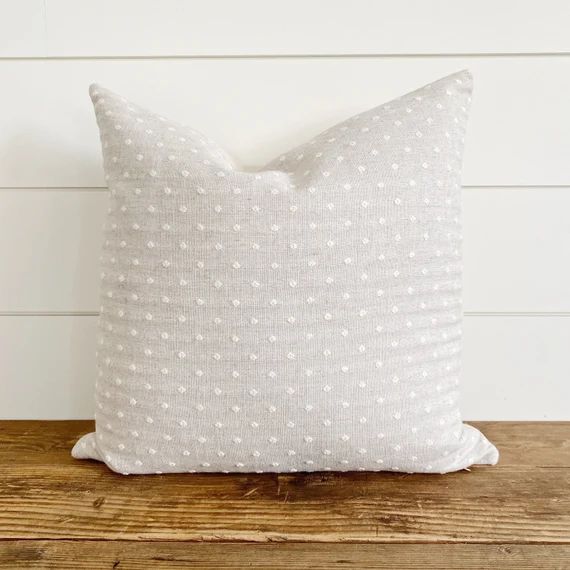 LORETTA || Neutral Swiss Dot Pillow Cover •  Texture Pillow • Neutral Throw Pillow • Neutra... | Etsy (CAD)