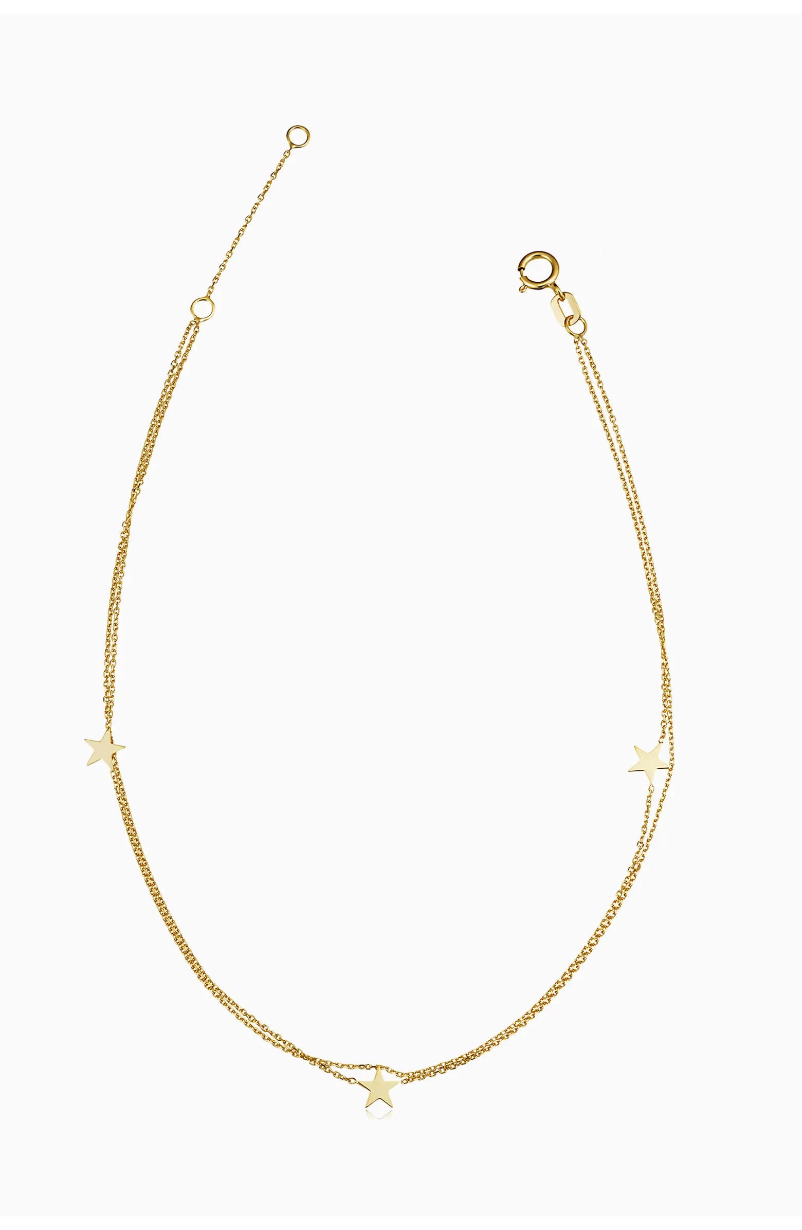 Oradina 14K Yellow Gold Starry-Eyed Anklet | Nordstrom | Nordstrom