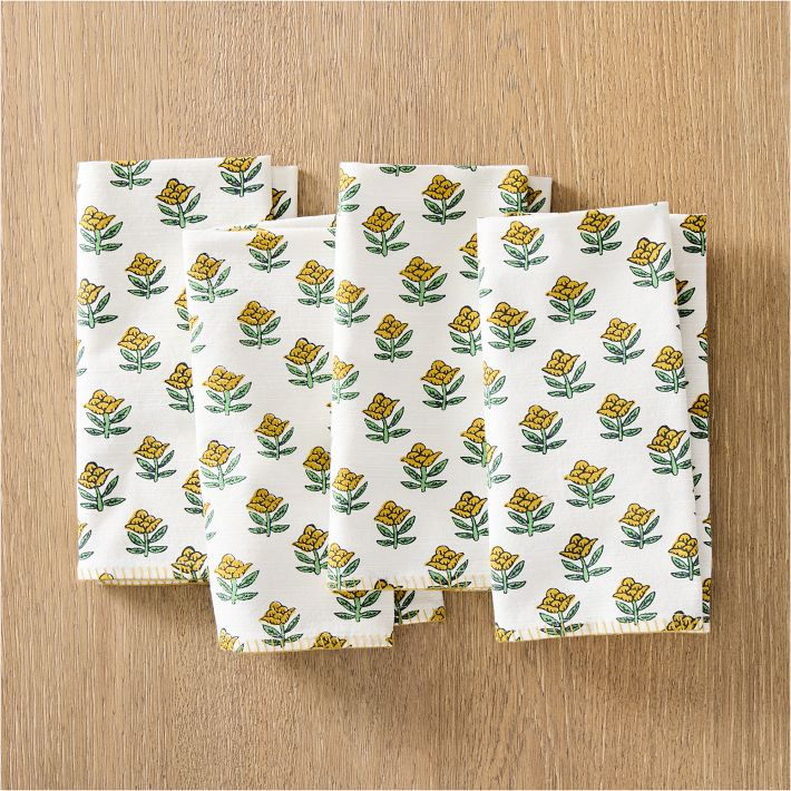 RHODE Begonia Cotton Napkin Sets | West Elm (US)