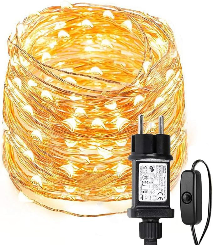 Lepro Guirlande Lumineuse 10M, 100 LED en Cuivre, Imperméable IP65, Lumière Etoilée, Blanc Cha... | Amazon (FR)