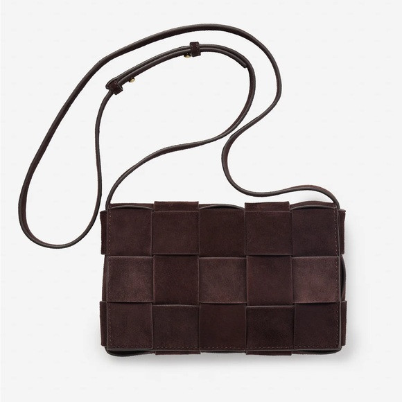 Jmaclaughing - Una Woven Suede Crossbody - Elegant Burgundy Suede Crossbody Bag | Poshmark