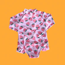 Strawberry Rashguard Swimsuit (FINAL SALE) | Poppy Kids Co