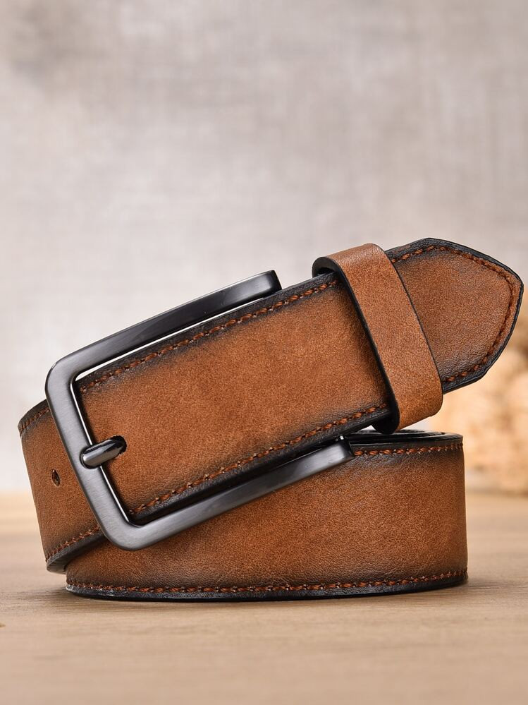1pc Men's Square Buckle Belt, Fashion Classic Casual Waist Belt Suitable For S, Pants, Work And B... | SHEIN
