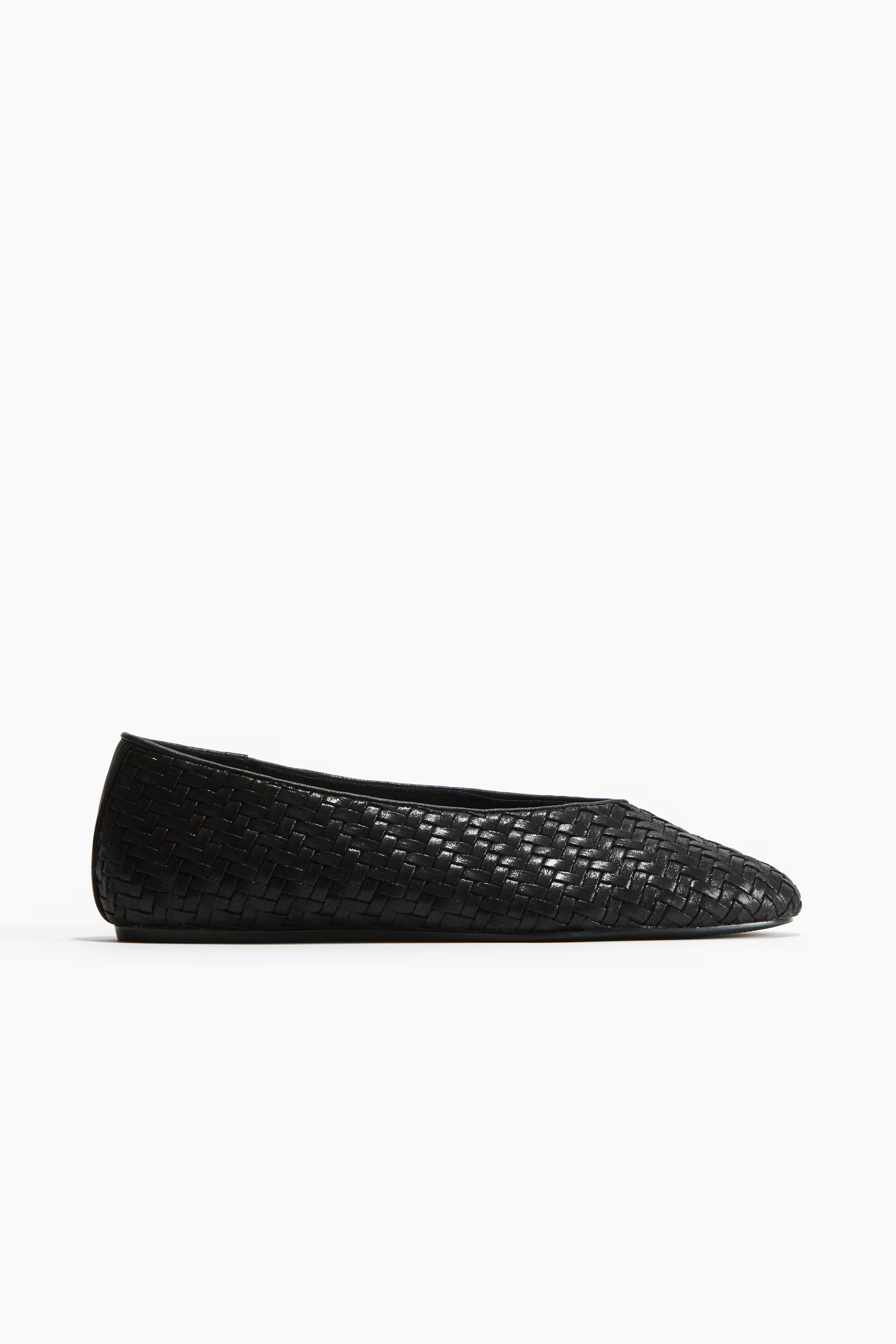 Braided ballet pumps - No heel - Black - Ladies | H&M GB | H&M (UK, MY, IN, SG, PH, TW, HK)