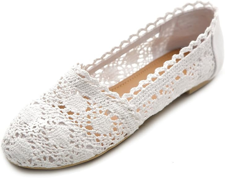Ollio Womens Shoe Lace Ballet Breathable Flat | Amazon (US)