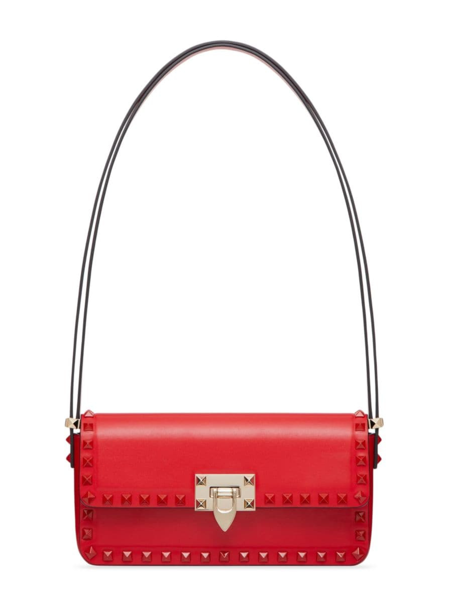 Rockstud23 East-West Smooth Calfskin Shoulder Bag | Saks Fifth Avenue