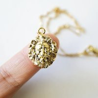 Gold Lion Charm Necklace Dainty Animal Pendant, Layering Jewelry | Etsy (US)