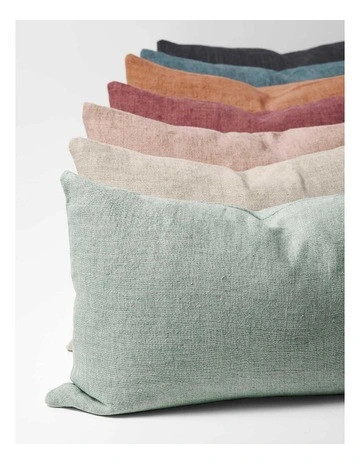 Heavy Linen Rectangle Cushion in Mist | Myer
