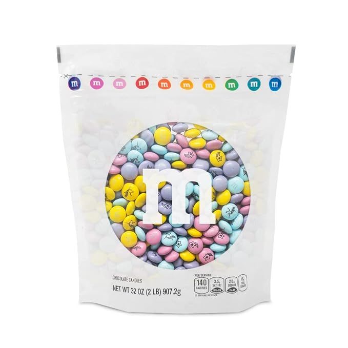 M&M'S Pre-Designed Unicorn Printed Milk Chocolate Candy - 2lbs of Bulk Candy in Resealable Pack f... | Amazon (US)