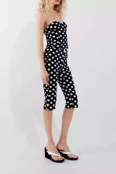 by.DYLN Isla Black Spot Strapless Top | Urban Outfitters (US and RoW)