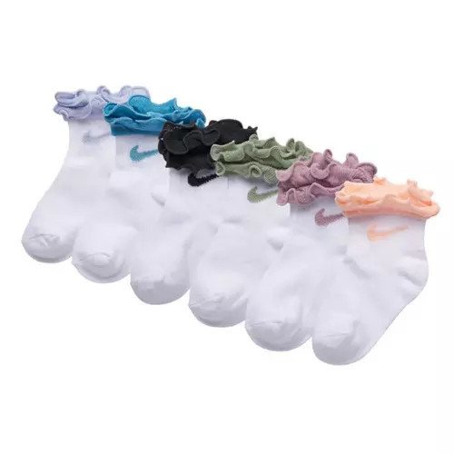 Toddler Girls' Nike Ruffle 6 Pack Ankle Socks | Scheels Sports