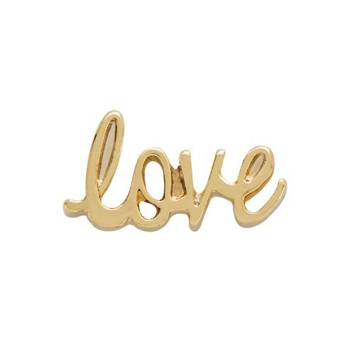 Gold Script "Love" Charm | Origami Owl