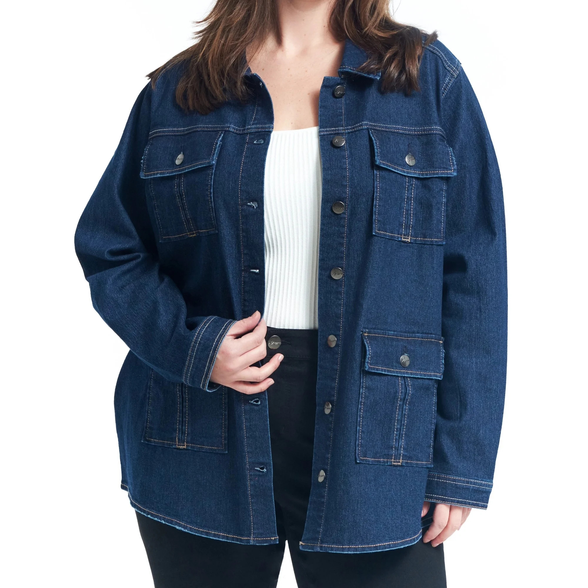 A3 Denim Women's Plus Utility Jacket, Sizes 1X-4X | Walmart (US)
