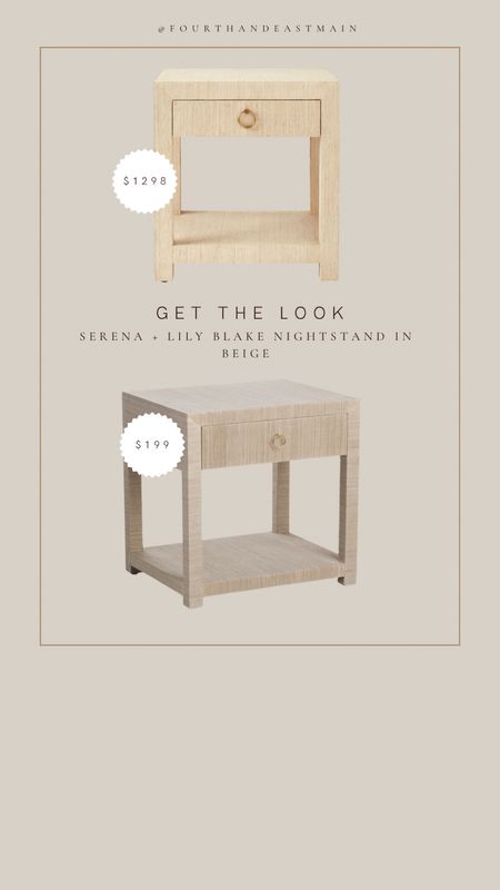 get the look // serena and lily blake nightstand dupe in beige is restocked! 

#LTKhome