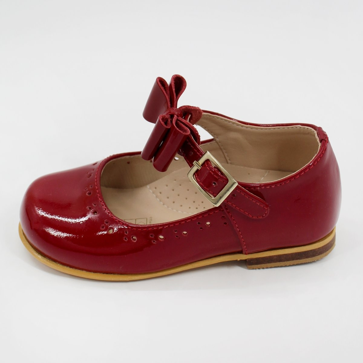 Patent Leather Bow Shoes - Red | Dondolo