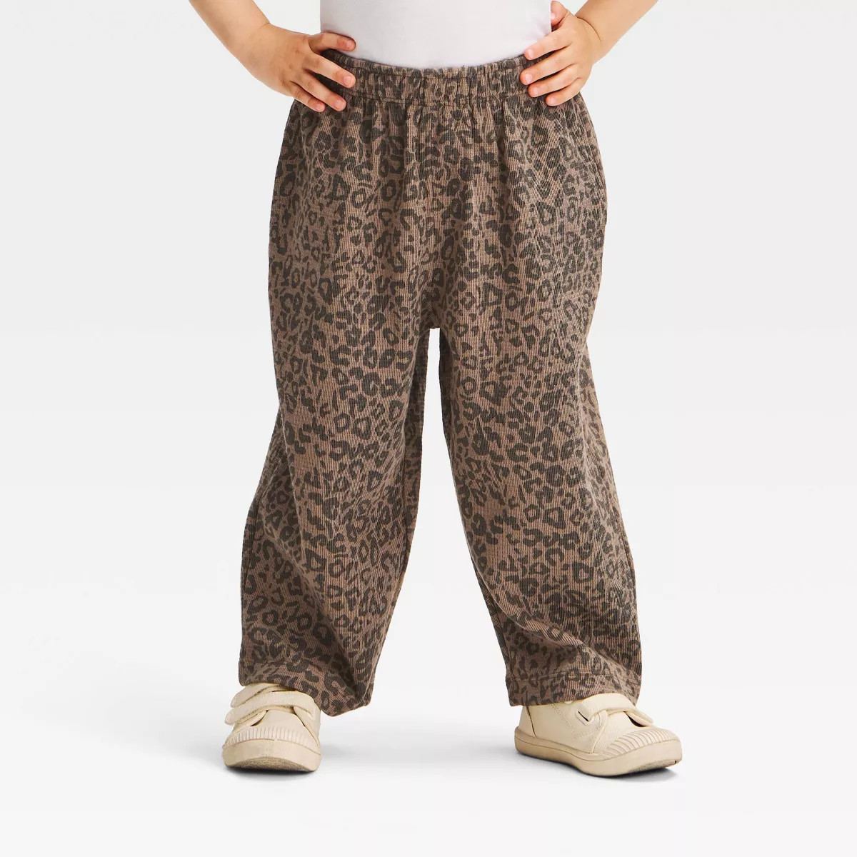 Grayson Threads Mini Toddler Boys' Wide Leg Knit Pants - Cheetah Brown 18M | Target