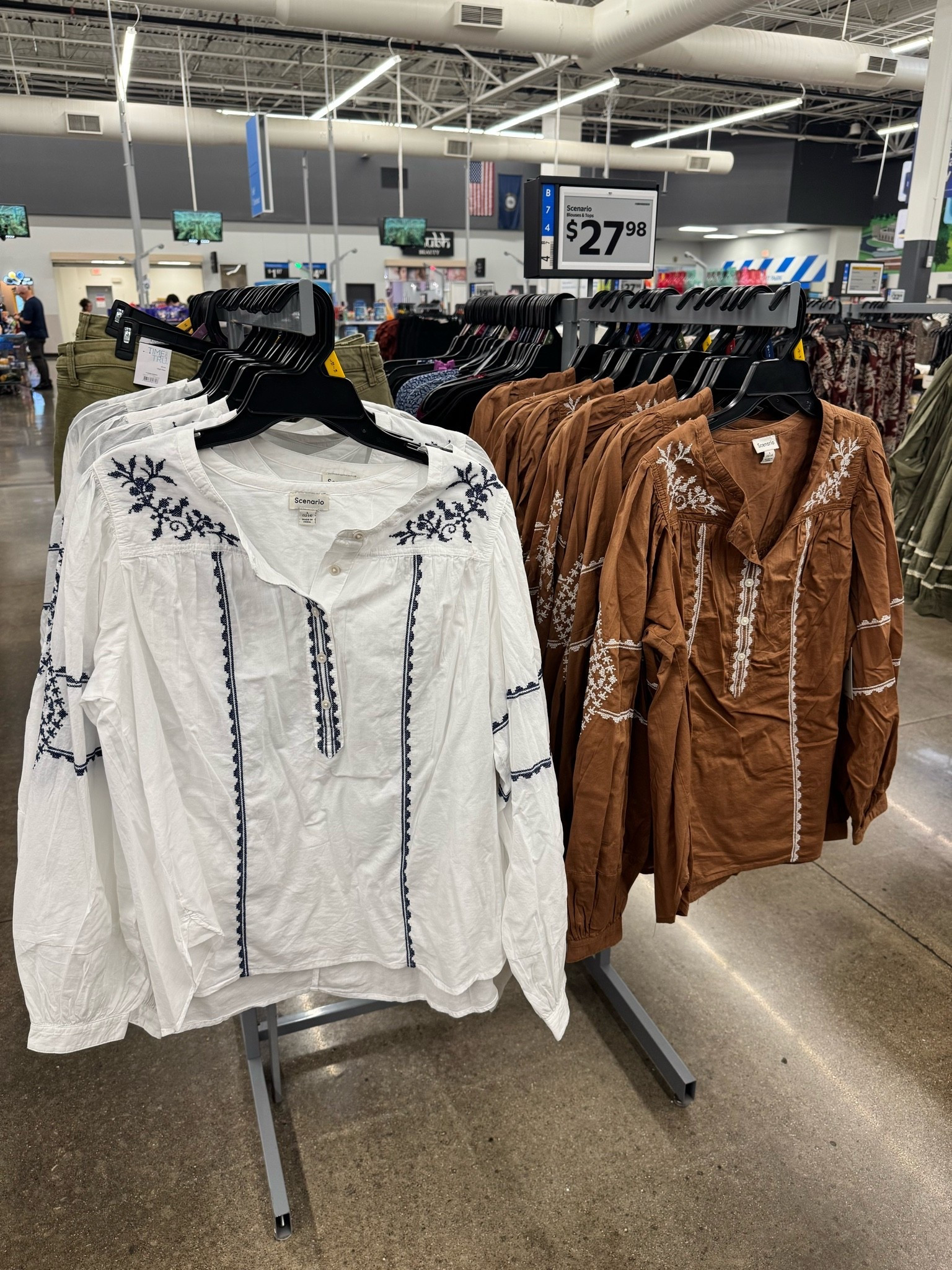 Walmart✨ Scenario Women's and Women's Plus Embroidered Top with Long Sleeves, Sizes XS-4X

#LTKSeasonal #LTKOver40 #LTKWorkwear