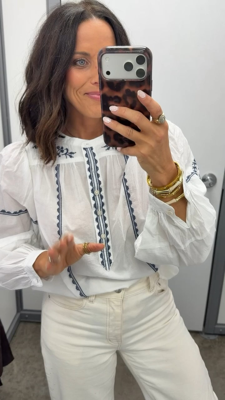 This shirt looks like it should cost way more than Walmart 😍 the embroidery + details are so good. size XS 🤍

#walmartfinds #walmartfashion #walmartstyle #walmartoutfits #lookforless #affordablefashion #ltkfinds #fallfashion