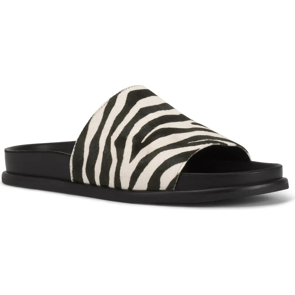 Vagabond Shoemakers Effie Genuine Calf Hair Slide Sandal in Black/White at Nordstrom, Size 11Us | Nordstrom