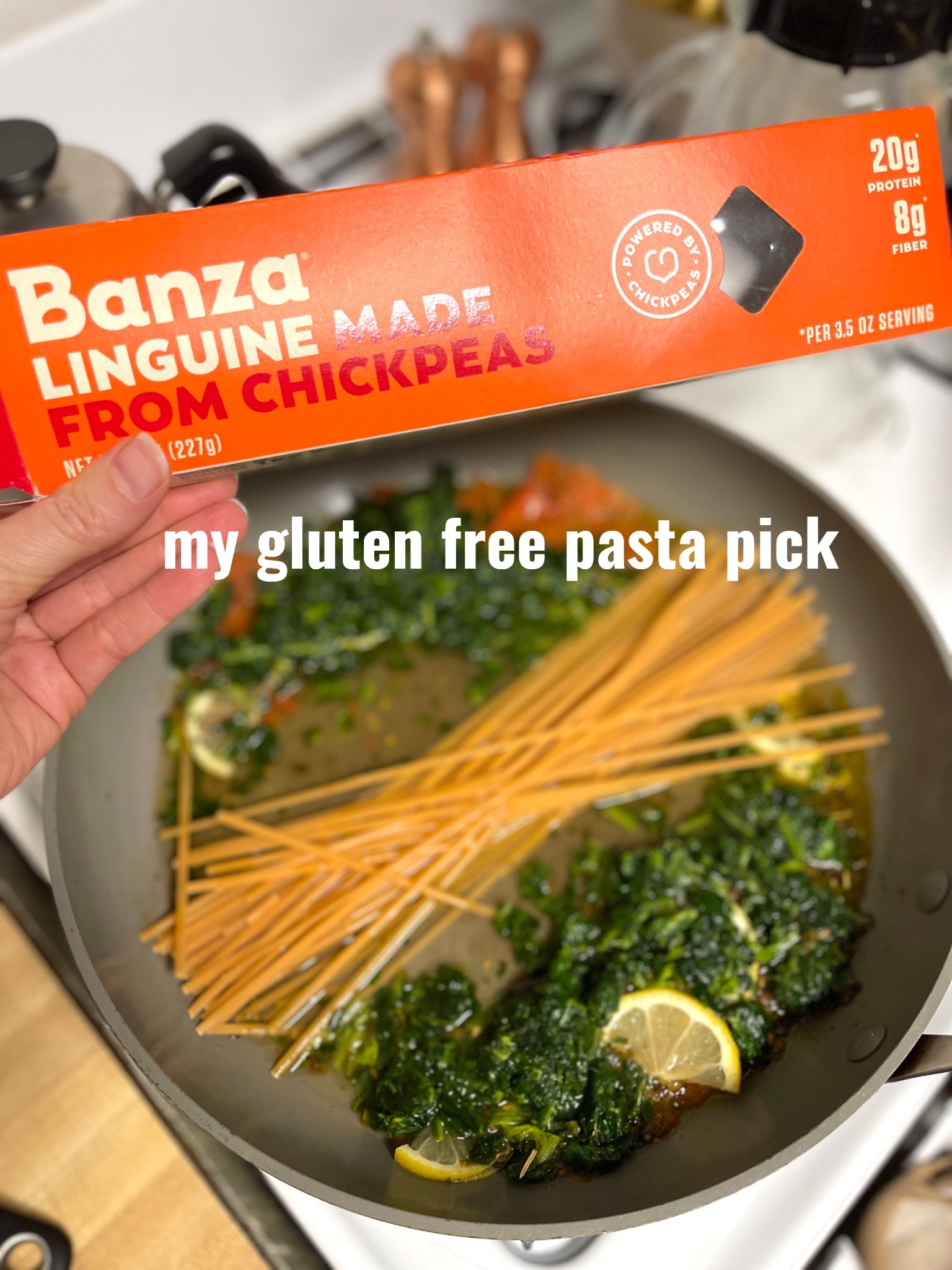 For one pot pasta dinners I use this gluten free Banza pasta. It’s made of chickpeas so it has protein and fiber!  

#LTKFindsUnder50 #LTKHome