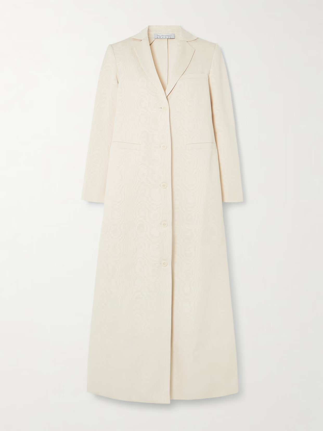 Abadia - Nouf Cotton-blend Moire Coat - White | NET-A-PORTER (UK & EU)