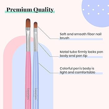 Beetles Gel Nail Brush, 7Pcs Nail Art Brushes, Nail Art Tips Nail Brushes for Nail Art Nail Paint... | Amazon (US)
