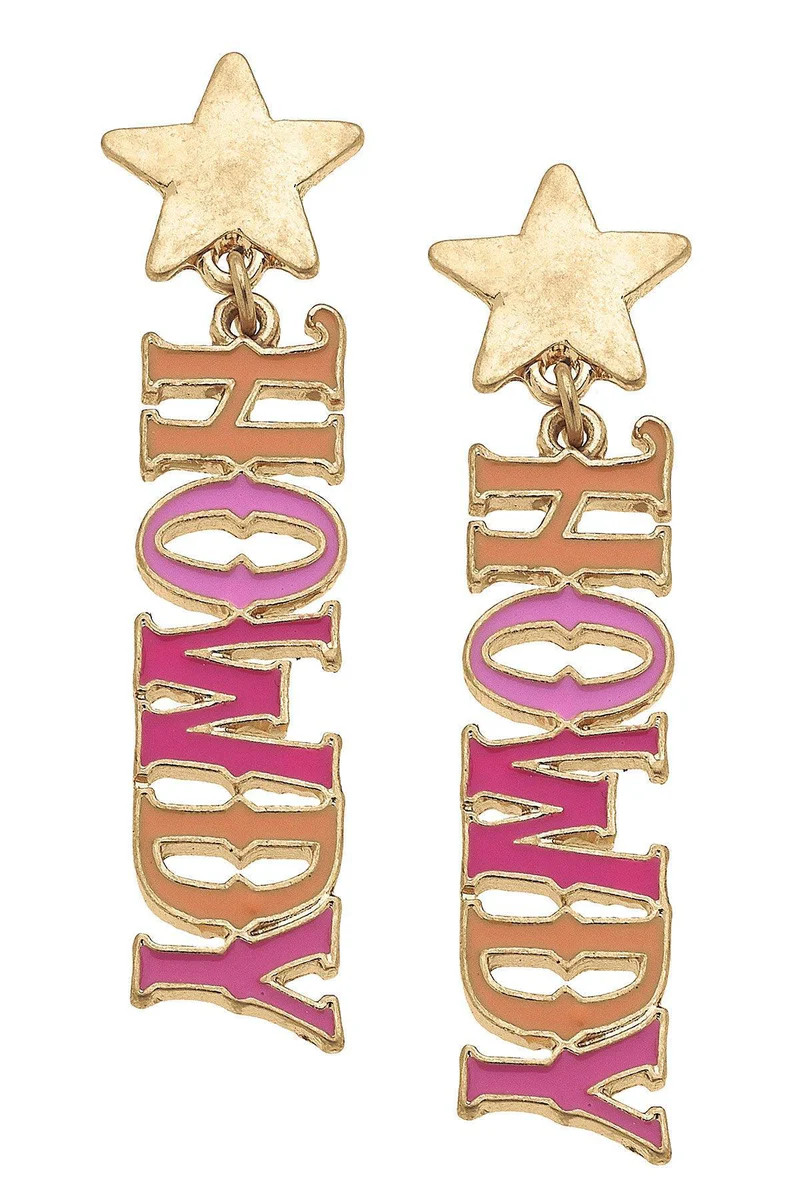 Howdy Star Enamel Earrings in Multi | CANVAS