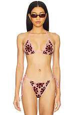 ASTA RESORT Lio Jacquard Bikini Top in Pink Delilah Sequin from Revolve.com | Revolve Clothing (Global)